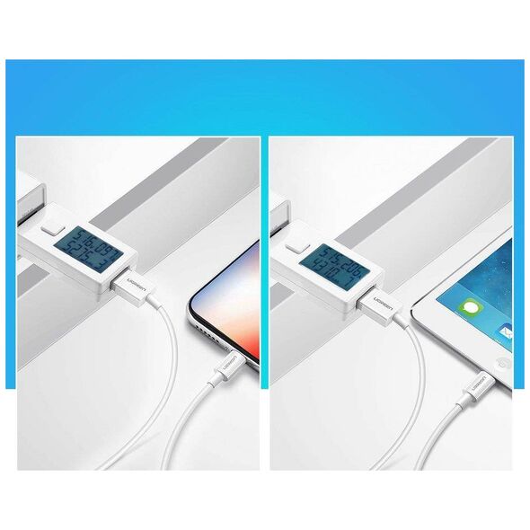 UGREEN Nickel plated Lightning Cable MFi 1m (white) 6957303827282