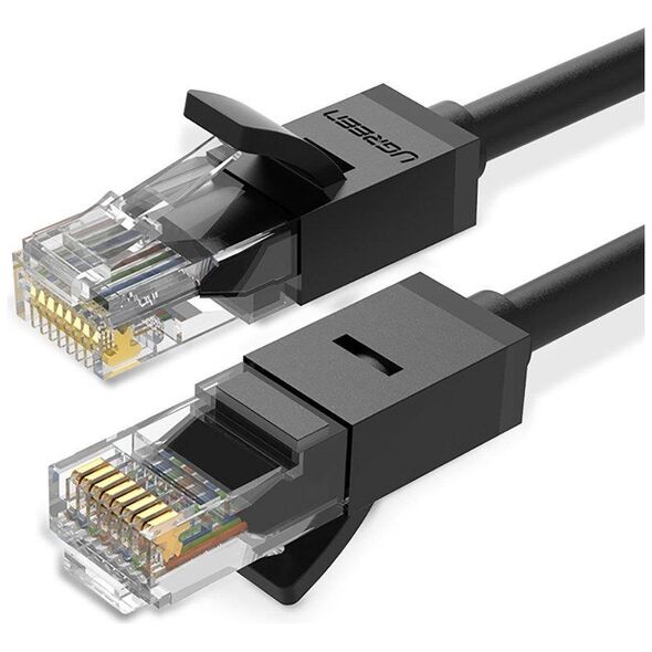 UGREEN Ethernet RJ45 Flat Network Cable, Cat.6, UTP, 8m (Black) 6957303851775