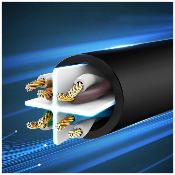 UGREEN Ethernet RJ45 Flat Network Cable, Cat.6, UTP, 8m (Black) 6957303851775