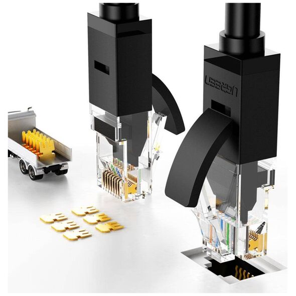 UGREEN Ethernet RJ45 Flat Network Cable, Cat.6, UTP, 8m (Black) 6957303851775
