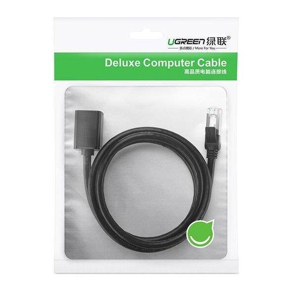 UGREEN Cat 6 FTP Ethernet RJ45 Extension Male/Female PatchCords with Shielding 3m (black) 6957303882823