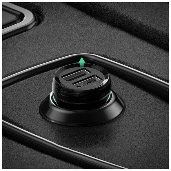 UGREEN car charger ED018, 2x USB, 24W (black) 6957303858750