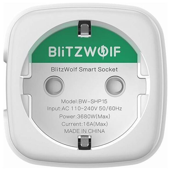 Blitzwolf BW-SHP15 smart socket , ZigBee, 3680W 5905316141186