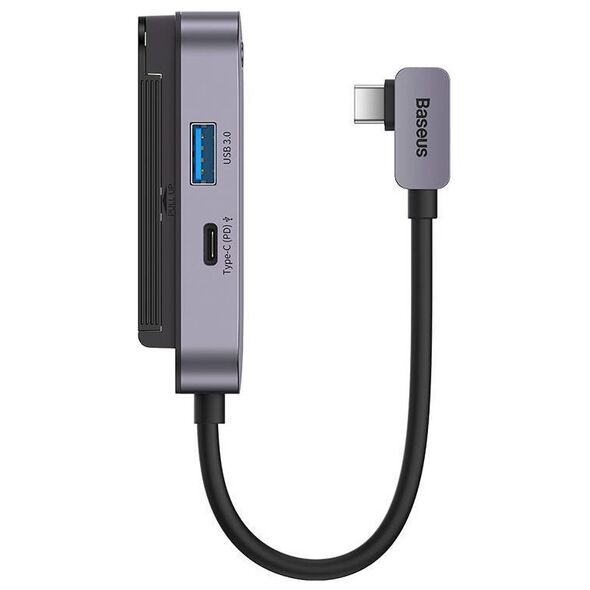 Hub 4in1 Baseus PadJoy Series USB-C to USB 3.0 + HDMI + USB-C PD + jack 3.5mm (Grey) 6932172613945
