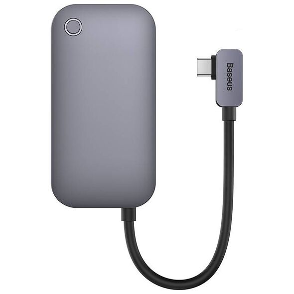 Hub 6in1 Baseus PadJoy Series USB-C to USB 3.0 + HDMI + USB-C PD + jack 3.5mm + SD/TF (Grey) 6932172613952
