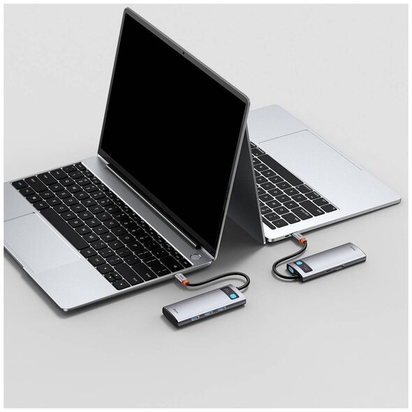 Hub 5in1 Baseus Metal Gleam Series, USB-C to 3x USB 3.0 + HDMI + USB-C PD 6953156204638