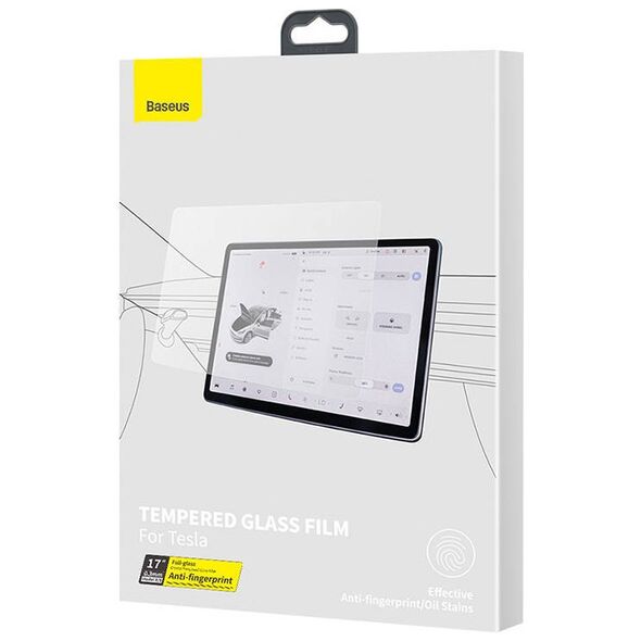 Baseus Crystal Tempered Glass 0.3mm for Tesla model X/S 17'' 6932172609474