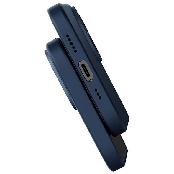 Baseus Liquid Silica Magnetic Case and Tempered Glass set for iPhone 14 Plus (blue) 6932172615260