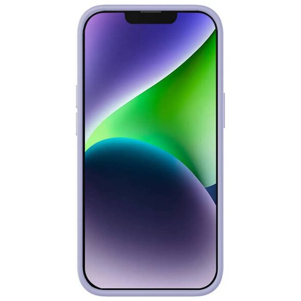 Baseus Liquid Silica Gel Case for iPhone 14 Plus (lavender)+ tempered glass + cleaning kit 6932172622589