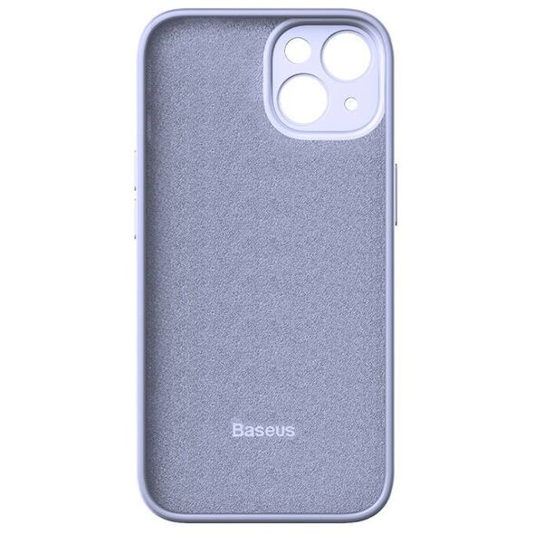 Baseus Liquid Silica Gel Case for iPhone 14 Plus (lavender)+ tempered glass + cleaning kit 6932172622589