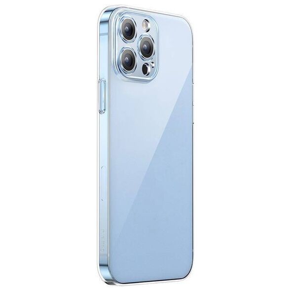 Phone case Baseus Crystal Clear for 13 Pro Max (transparent) +all-tempered-glass screen protector +cleaning kit 6932172627676