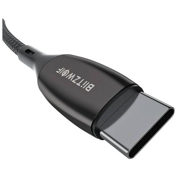 USB-C to USB-C cable BlitzWolf BW-TC23, with display, 100W, 1.8m (black) 5905316147171