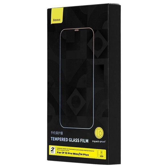Tempered Glass IPHONE 13 PRO MAX / 14 PLUS Baseus Corning with a dust filter 6932172631772
