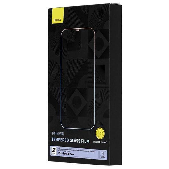 Tempered Glass IPHONE 14 PRO Baseus Corning with a dust filter 6932172631758