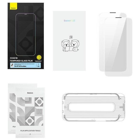Tempered Glass IPHONE 14 PRO MAX Baseus Corning with a dust filter 6932172631741
