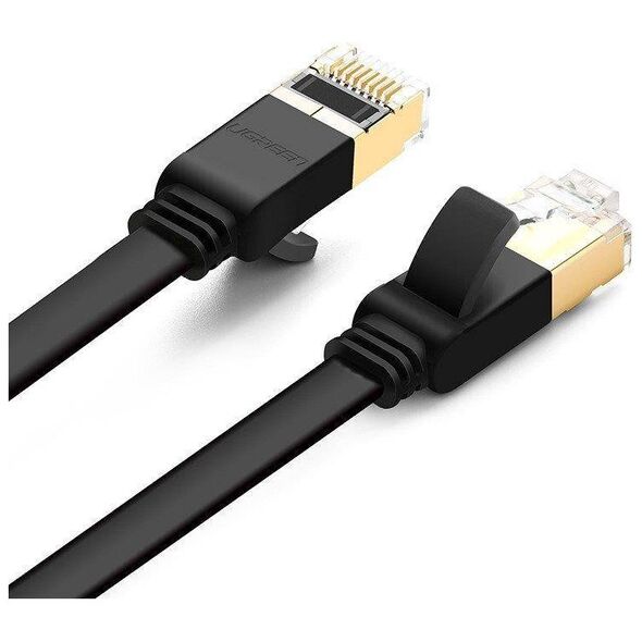 UGREEN NW106 Ethernet RJ45 Flat network cable , Cat.7, STP, 2m (Black) 6957303801411