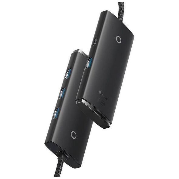HUB  Adapter 4-Port USB-C Baseus OS-Lite 25cm (Black) 6932172628352