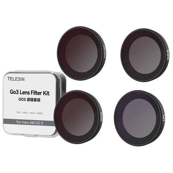 Lens filter Set CPL/ND8/ND16/ND32 Telesin for Insta360 GO3 6974944461712