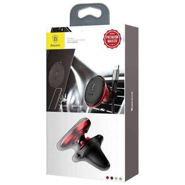 Car Mount Holder Baseus Magnetic Air Vent Red OS 6932172648770