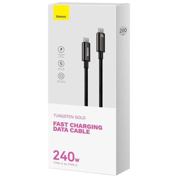 Baseus cable Tungsten PD USB-C - USB-C 2,0m black 240W 6932172628833