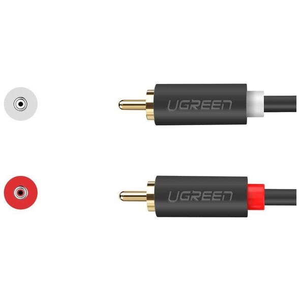 UGREEN 2RCA (Cinch) to 2RCA (Cinch) Cable 5m (black) 6957303815203