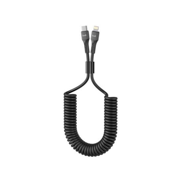 Καλώδιο Σύνδεσης Σπιράλ USB 2.0 Budi USB C σε Lightning 20W 1.8m Μαύρο 6971536926338 6971536926338 έως και 12 άτοκες δόσεις