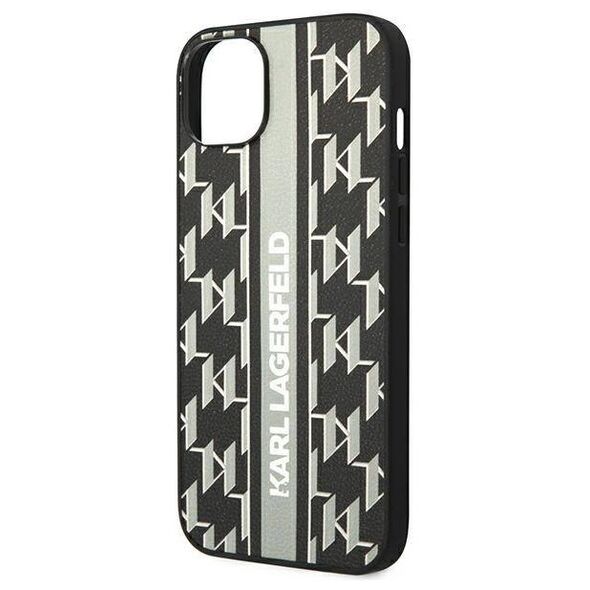 Original Case IPHONE 14 PLUS Karl Lagerfeld Hardcase Monogram Stripe (KLHCP14MPGKLSKG) gray 3666339084899