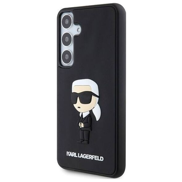 Original Case SAMSUNG GALAXY S24 Karl Lagerfeld Hardcase 3D Rubber Ikonik (KLHCS24S3DRKINK) black 3666339241995
