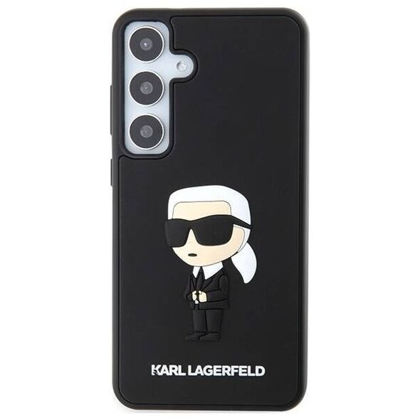 Original Case SAMSUNG GALAXY S24 Karl Lagerfeld Hardcase 3D Rubber Ikonik (KLHCS24S3DRKINK) black 3666339241995