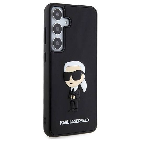 Original Case SAMSUNG GALAXY S24 Karl Lagerfeld Hardcase 3D Rubber Ikonik (KLHCS24S3DRKINK) black 3666339241995