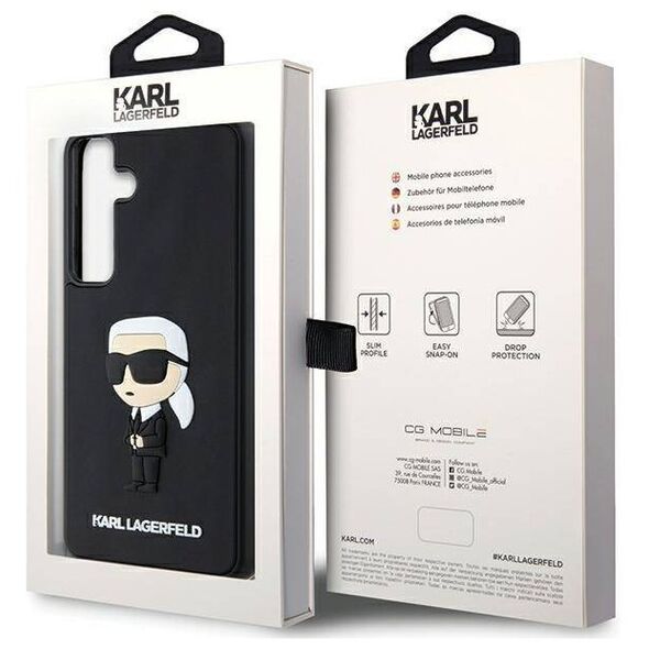 Original Case SAMSUNG GALAXY S24+ Karl Lagerfeld Hardcase 3D Rubber Ikonik (KLHCS24M3DRKINK) black 3666339242008