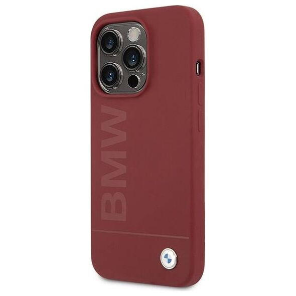 Original Case APPLE IPHONE 15 PRO BMW Hardcase Silicone Big Logo MagSafe (BMHMP15LSLBLRE) red 3666339145514
