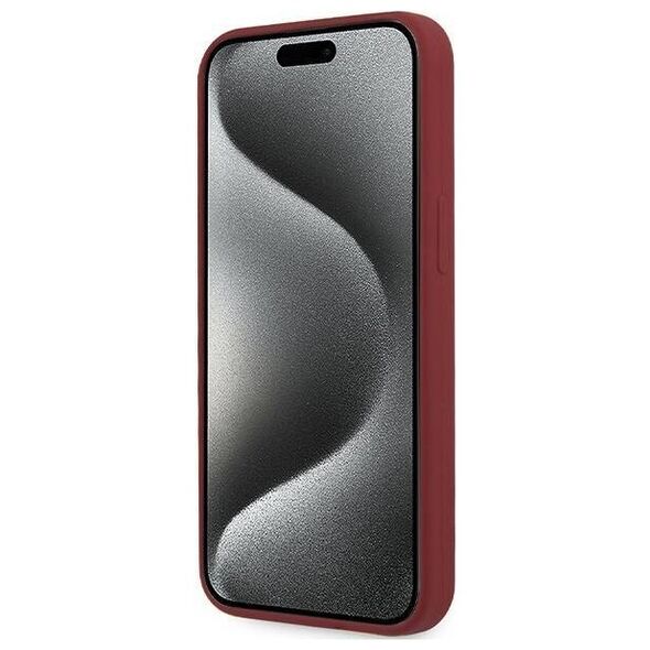 Original Case APPLE IPHONE 15 PRO BMW Hardcase Silicone Big Logo MagSafe (BMHMP15LSLBLRE) red 3666339145514