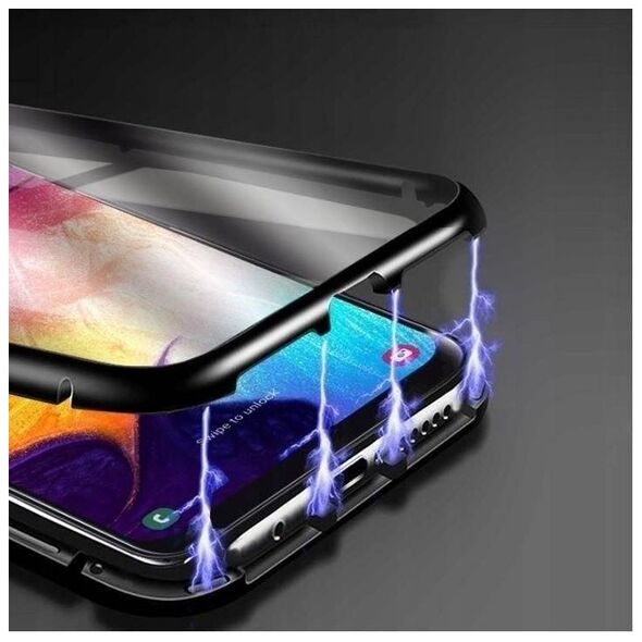 Case SAMSUNG GALAXY S23 Double Magnetic 360° Aluminum and Tempered Glass black 5904161131724