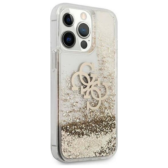 Original Case IPHONE 13 PRO MAX Guess Hardcase 4G Big Liquid Glitter (GUHCP13XLG4GGO) gold 3666339024666