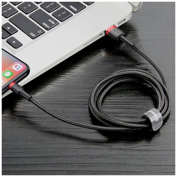 Baseus Cafule Cable USB Lightning 2A 3m (Black+Red) 6953156296312