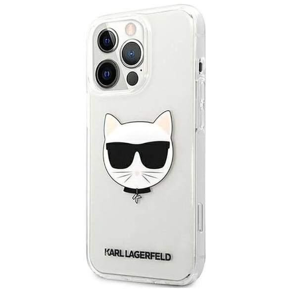 Original Case IPHONE 13 PRO MAX 6,7" Karl Lagerfeld Hardcase Choupette Head KLHCP13XCTR transparent 3666339027964