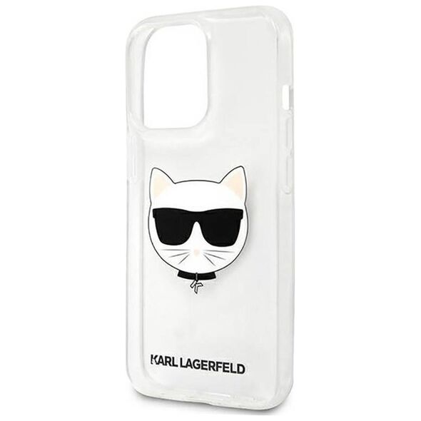 Original Case IPHONE 13 PRO MAX 6,7" Karl Lagerfeld Hardcase Choupette Head KLHCP13XCTR transparent 3666339027964