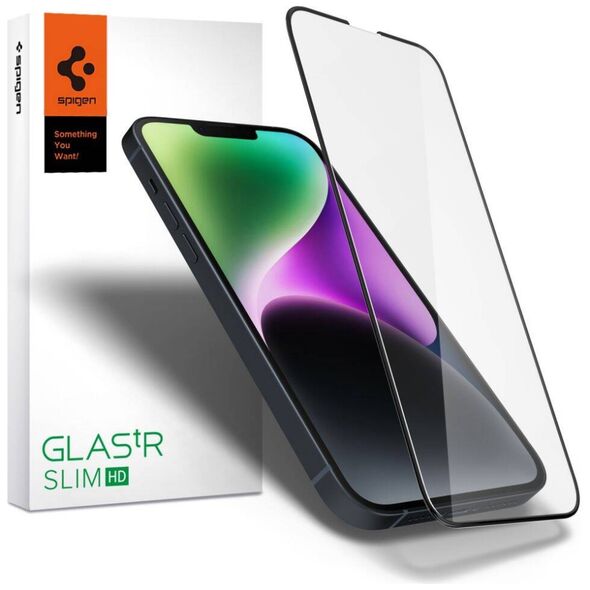 Tempered Glass IPHONE 13 / 13 PRO Spigen ALM Glass FC black 8809811851298