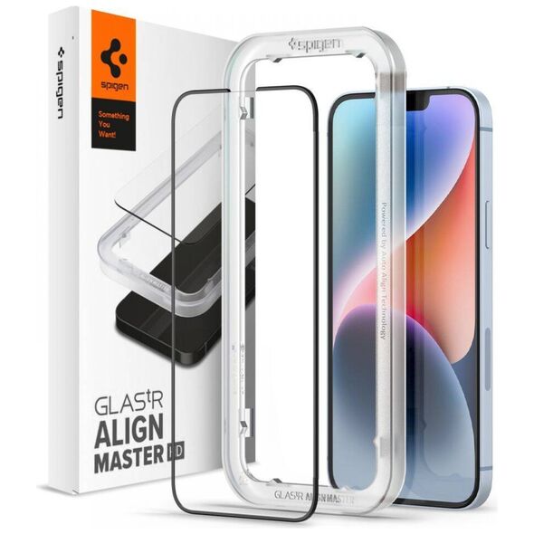 Tempered Glass IPHONE 13 / 13 PRO Spigen ALM Glass FC black 8809811853773