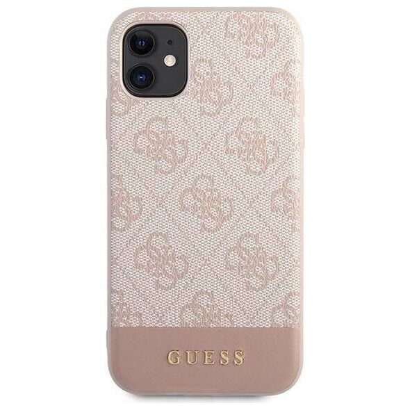 Original Case IPHONE 11 Guess Hard Case 4G Stripe (GUHCN61G4GLPI) pink 3666339016210