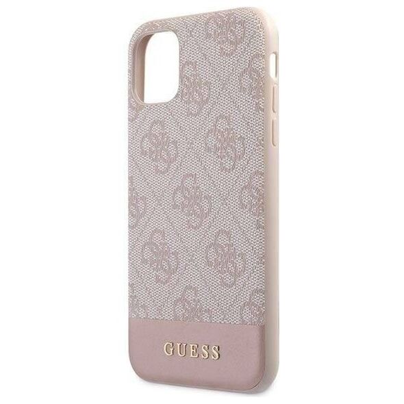 Original Case IPHONE 11 Guess Hard Case 4G Stripe (GUHCN61G4GLPI) pink 3666339016210