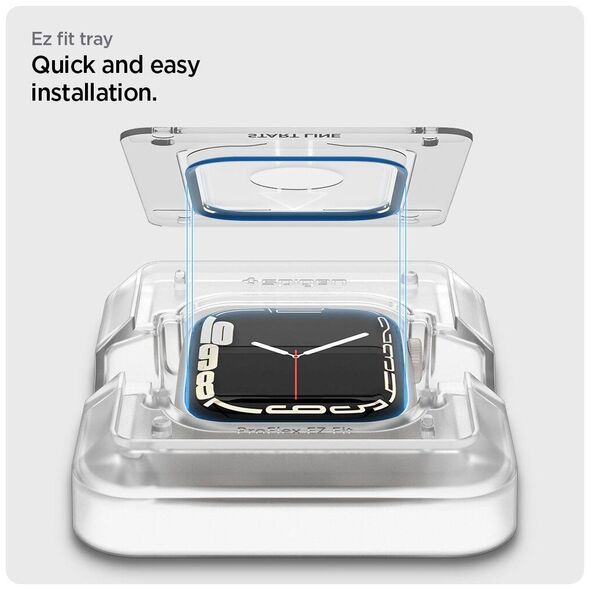 Hybrid Glass APPLE WATCH 7 (45MM) Spigen ProFlex ”EZ FIT” 2-pack 8809811856569