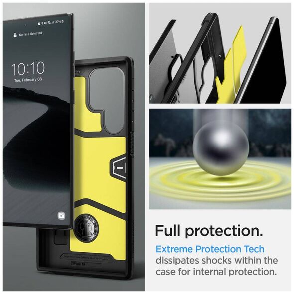 Case SAMSUNG GALAXY S22 ULTRA Spigen Tough Armor black 8809811855586