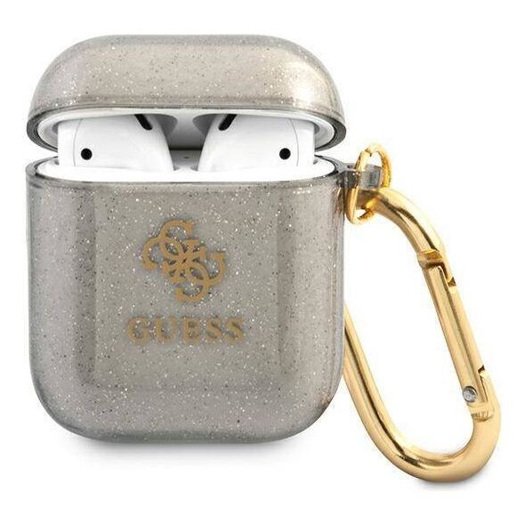 Case APPLE AIRPODS Guess Glitter Collection (GUA2UCG4GK) black 3666339009847