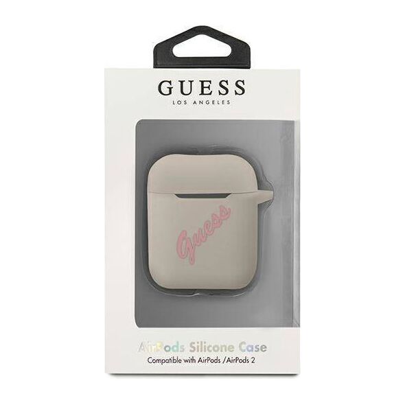 Original Case APPLE AIRPODS Guess Silicone Vintage (GUACA2LSVSGP) gray 3700740495490