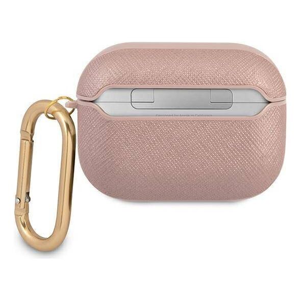 Original Case APPLE AIRPODS PRO Guess Saffiano Script Metal Collection (GUAPSASMP) pink 3666339009823