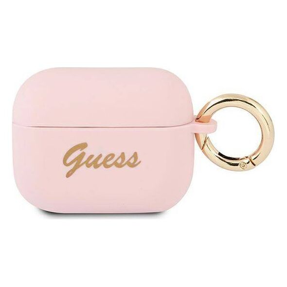 Original Case APPLE AIRPODS PRO Guess Silicone Vintage Script (GUAPSSSI) pink 3666339010003