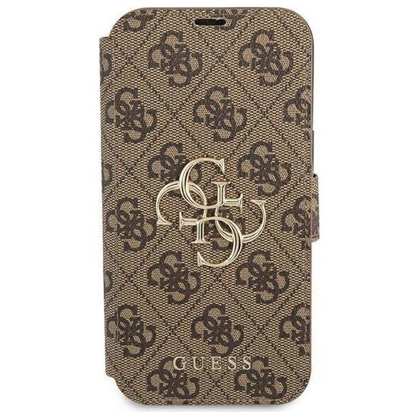 Original Case IPHONE 13 PRO Guess Book 4G Big Metal Logo (GUBKP13L4GMGBR) brown 3666339032623