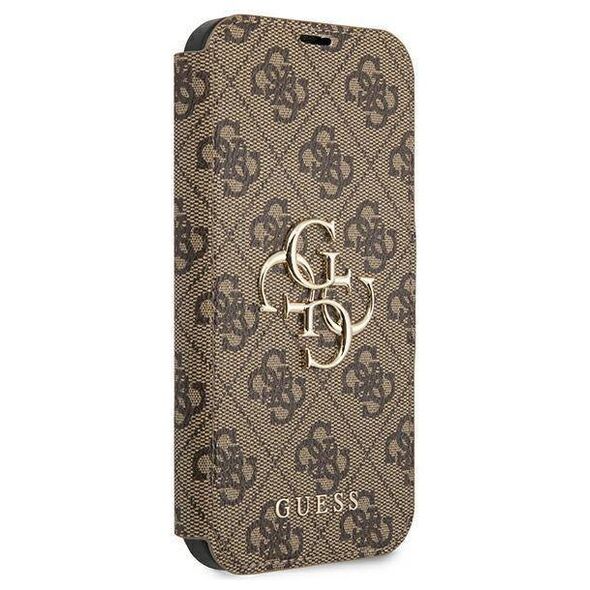 Original Case IPHONE 13 PRO Guess Book 4G Big Metal Logo (GUBKP13L4GMGBR) brown 3666339032623